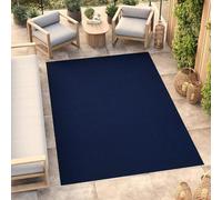 TAPISO Mono Tapis Poil Court Intérieur Design Moderne Bleu Marine Motif Uni Tapis Salon Chambre Adulte Salle à Manger Cuisine Résistant Extérieur Oeko-TEX 80 x 150 cm