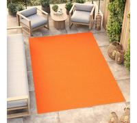 TAPISO Mono Tapis Poil Court Intérieur Design Moderne Orange Motif Uni Tapis Salon Chambre Adulte Salle à Manger Cuisine Résistant Extérieur Oeko-TEX 140 x 200 cm