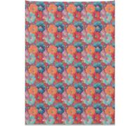Tapisserie Abakuhaus Fleurs, pétales superposés en tissu microfibre doux, couleurs vives qui ne se décolorent pas, lavable, 110 x 150 cm, multicolore