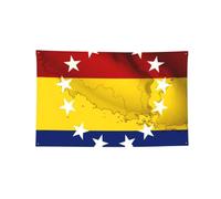 Tapisserie décorative en polyester à 4 œillets - 1,2 x 1,8 m | Drapeau du Venezuela imprimé pour extérieur mur porte maison fond