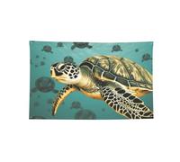 Tapisserie décorative en polyester à 4 œillets - 61 x 91 cm | Drapeaux d'extérieur imprimés tortue de mer pour mur extérieur porte maison fond
