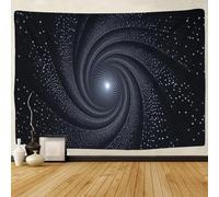Tapisserie Murale Ligne Particule 130x150 cm, Tenture Murale Motif Spirale, Tissu à Impression 3D, Décoration d'Art, Couverture Murale pour Maison Salon Chambre Dortoir a/6026