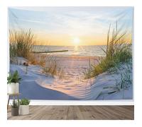 Tapisserie Murale - PZCC - Coucher de soleil sur la mer - 150 x 130 cm - Tissu polyester - Couleurs vives