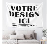 Tapisserie personnalisable affiche personnalisée Avec Photo Texte de Vacances Tenture Murale pour Salon Chambre Dortoir Décor Anniversaire Mariage Cadeau de Remise des Diplômes 153 cm x 102 cm