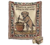 Tapisserie Tissée avec Des Animaux Médiévaux Bizarres, Chat Vintage, Chien, Vache Des Highlands, Grenouille, Décoration Murale à Suspendre, Douce et Confortable, Couverture de Canapé Florale