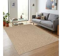 TapisTrend Tapis Design Naturel 60x180 cm Jute Moderne Effet tressé à Motif Ovale concentrique pour Salon Chambre et Salle à Manger