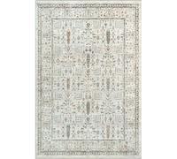TapisTrend Tapis Oriental Crème 160x230 cm Vintage à Motifs Ethniques et Bordure décorative pour Salon et Chambre