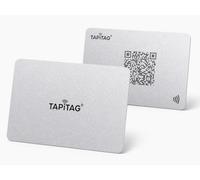 TAPiTAG │ Carte de visite numérique sans contact │ Tag NFC+ QR │ En plastique │ Argent