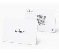 TAPiTAG - Tag NFC + QR - Carte de visite numérique sans contact en plastique - Blanc