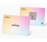 TAPiTAG - Tag NFC + QR - Carte de visite numérique sans contact en plastique - Irisé