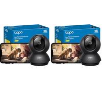 Tapo 2K(3MP) Caméra Surveillance WiFi intérieure 360° C211, Vision Nocturne, Notifications en Temps réel, Détection de Personne, Suivi de Mouvement, Télécommande, Compatible avec Alexa, Noir