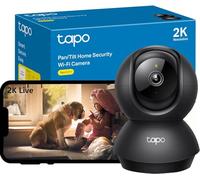 Tapo 2K(3MP) Caméra Surveillance WiFi intérieure 360° C211, Vision Nocturne, Notifications en Temps réel, Détection de Personne, Suivi de Mouvement, Télécommande, Compatible avec Alexa, Noir