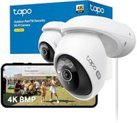 Tapo 4K Camera Exterieur WiFi 360° Reconnaissance Faciale Intégrée,C560WS | Haute Résolution,WiFi 6 bi-bande,Suivi Mouvement Intelligent & Détection IA,Alarme lumineuse et sonore,Audio bidirectionnel