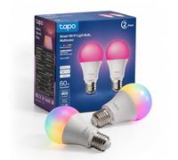 Tapo Ampoule Connectée WiFi, Ampoule LED E27 Multicolore 2500K-6500K, Dimmable 8.7 W 806Lm, Compatible avec Alexa et Google Home, Commande Vocale, Economie d'énergie, L530E(2-pack)