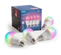 Tapo Ampoules connectées L530E WiFi E27 Multicolore 2500–6500K Dimmable 8,7W Pack de 4