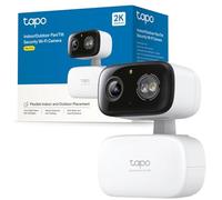 Tapo C216 Caméra extérieure 2K 3MP panoramique à 360 °, Vision Nocturne Couleur IP65, caméra de sécurité extérieure WiFi, détection Intelligente AI, projecteurs, caméras intérieures de sécurité