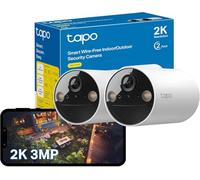 Tapo C410 (2-Pack) Caméra de Surveillance Extérieure sans Fil à Batterie, 2K 3MP WiFi Intérieur/Extérieur, Vision Nocturne Couleur, Autonomie 180 Jours, Détection IA, IP65 Étanche, Lot de 2 Caméras