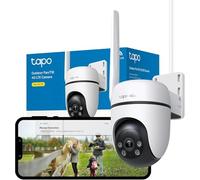 Tapo Caméra extérieure C501GW – Sans fil 1080p WiFi, détection IA, vision nocturne, IP66, blanche