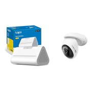 Tapo H500 Hub Intelligent pour la Maison, Alarme intégrée, connectez 16 caméras et 64 capteurs+ Tapo C560WS Caméra de Surveillance extérieure Wi-FI 4K 360°, Wi-FI 6 Double Bande