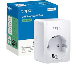 Tapo Matter Prise Connectée Alexa WiFi, 10A Type F P100MA | Prise programmable, compatible Alexa via Matter, contrôle à distance de lampe/ventilateur, économie d'énergie, sans hub