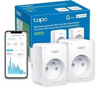 Tapo Matter Prise Connectée WiFi, Suivi de consommation, 16A Type E, Compatible avec Alexa, Google Home et SmartThings, Contrôler le radiateur, le chauffage, Économie d'énergie, Tapo P110M 2-pack(FR)