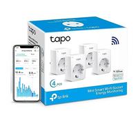 Tapo Prise connectée P110 WiFi, suivi conso, 16A Type F, Alexa et Google Home, lot de 4