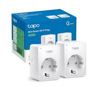 Tapo Prise Connectée WiFi, Prise Intelligente compatible avec Alexa et Google Home, 10A Type F, Contrôler le radiateur, la cafetière, la lampe à distance, aucun hub requis, Tapo P100(2-pack)