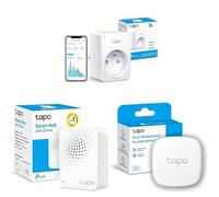 Tapo Prise Connectée WiFi, Suivi de consommation P110(FR) Smart Hub H100 Détecteur de température et d'humidité connecté T310