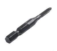 Taraud de machine, tige hexagonale étendue, flûte droite noire haute résistance pour perceuse électrique, filetage de coupe, outil de fabrication de métallurgie (4 mm)