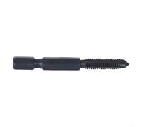 Taraud de machine, tige hexagonale étendue, flûte droite noire haute résistance pour perceuse électrique, filetage de coupe, outil de fabrication de métallurgie (6 mm)