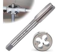 Taraud et Filières Métriques-M10 x 1 mm,Tadpolez Matrice de Filetage Rond | Tarauds Filetés,D'Acier Rapide de Filières de Tarauds Métriques,Filetage fin à Droite, Pour Métaux, Réparation de Filetages