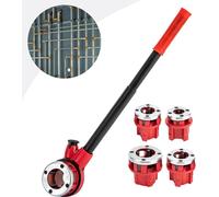 Taraud manuel - Jeu de tarauds - 6 têtes, y compris 6 mm - BSPT - Cliquet - Tailles 6-32 mm - Acier à haute teneur en carbone - Coffret de rangement - Noir