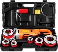 Taraudeuse portable, Défileur électrique pour tubes avec sac de transport, 6 matrices 1/2", 3/4", 1", 1-1/4", 1-1/2",2", 2300 W 220 V Taraudeuse électrique(EU PLUG 220V)