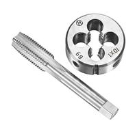 Tarauds À Filetage Métrique HSS M10 x 1,0, Kit Taraudage 2 Pièces Avec Taraud Machine Métrique Et Filière Ronde, Goujures Droites, Tolérance H2, Pour Création Et Réparation De Filetages Fins