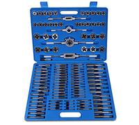 Tarauds et Filière Coffret Filiere Taraud 110 Pièces Matrices Jeu de Tarauds M2-M18 métrique Coffret Tarauds et Filières Métrique en Acier au Carbone Pour Perceuse Conique avec Étui de Rangement