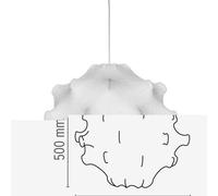 FLOS Suspension Taraxacum 1 – Cocoon, acier – Blanc