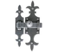 Targette à pêne plat rustique 679 epoxy gris BOUVET T33C6R