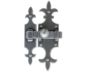 Targette à pêne plat rustique 679 epoxy gris BOUVET T33C6R