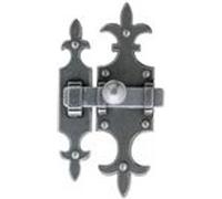 Targette à pêne plat rustique 679 epoxy gris - BOUVET - T33C6R Noir G