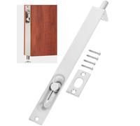 Targette encastrée en acier inoxydable argentée pour porte verrou lourd | Sécurité renforcée, design dissimulé pour porte et serrure, installation facile, vis fournies, usage intérieur