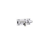Targette pour Porte de Meuble, Laiton Chromé, Pêne Ø 8 mm, 70x30 mm, Système de Fermeture Simple, Verrou à Pêne Rond Coulissant, Installation Facile, Fermeture Efficace, THIRARD