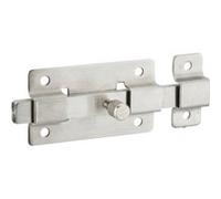 Targette THIRARD Pêne plat 75 x 42 mm avec corps, bouton et gâche - Inox - 013914 Inox G