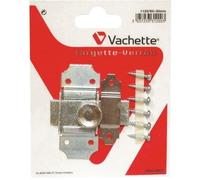 Targette verrou VACHETTE - pêne plat - 40 mm - Nickelé - Standard - Européen