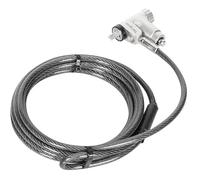 Targus DEFCON Ultimate Câble antivol avec t tête de serrure adaptable - Serrure de sécurité universelle - Cadenas avec rgent, ASP95GL