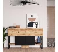 Concept Usine Console Tari avec rangements style industriel Marron