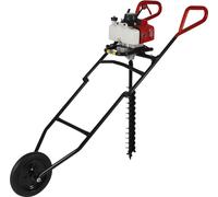 Tarière à essence 3 CV 63 cm³ Tarière à terre Tarière à puits Tarière à pieu Tarière à moteur Tarière à pieu Tarière à clôture Foret 80 mm
