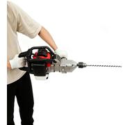 Tarière à essence 33 cc 2 temps perceuse manuelle pour poteaux de clôture | Moteur 2 temps 33 cc, puissance de 1 kW - Idéal pour percer des trous pour les poteaux de clôture, les arbres fruitiers et le
