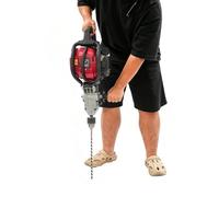 Tarière à essence 37,7 cc 4 temps 1,2 kW | Consommation de 0,47 l/h et 300-400 tr/min, 54 x 22 x 24 cm, foret 10 x 350 mm et poignées ergonomiques, couple de 1,2 Nm