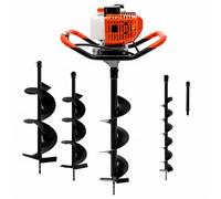Tarière à essence avec 3 vis de perçage 4/6/8" - CDI | Tarière à essence avec moteur 2 temps, tarière à essence professionnelle avec tige d'extension