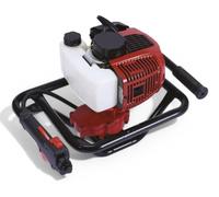 Tarière à essence équipée d'un moteur 2 temps de 52 cm³ à refroidissement par air, avec un réservoir d'une capacité de 1,2 l